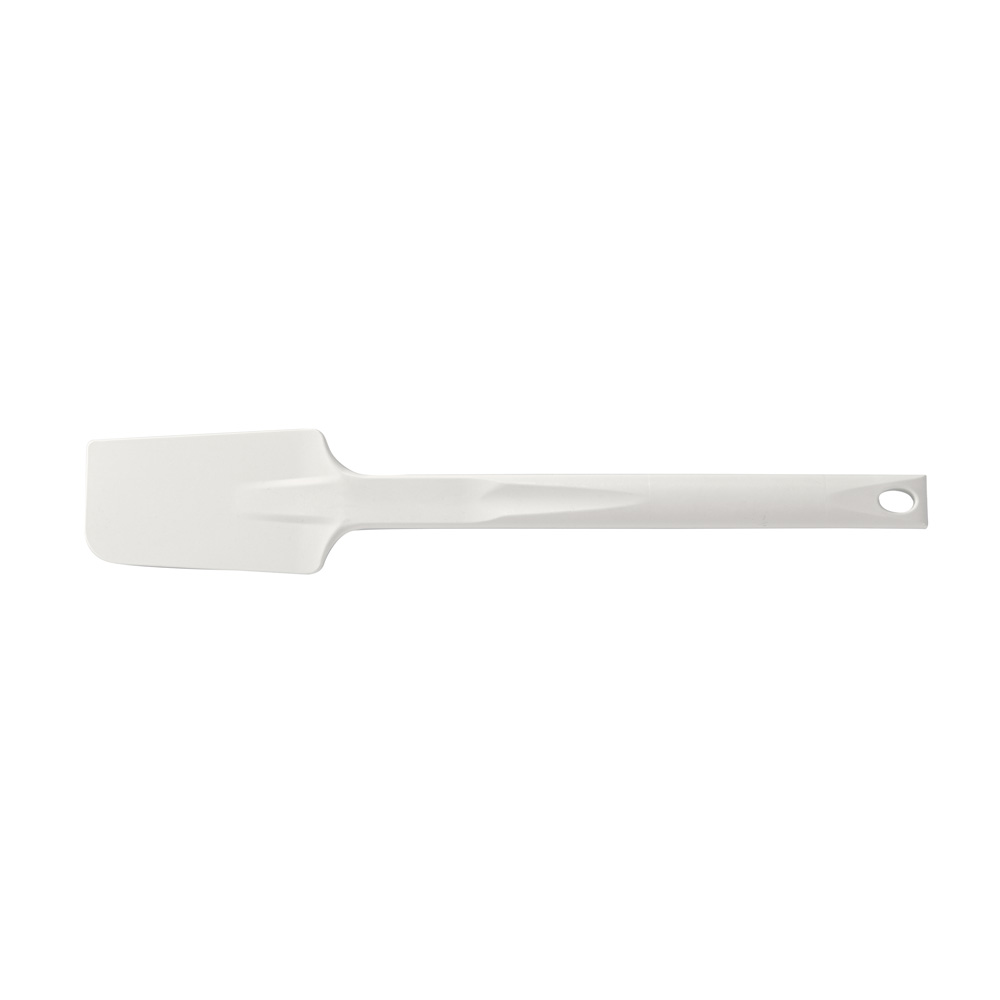 Rigid spatula with rectangular spoon