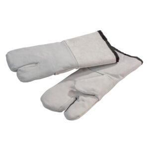 Three finger leather gloves