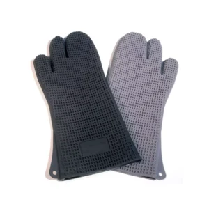 Acc082 guanto in silicone per barbeque grigio