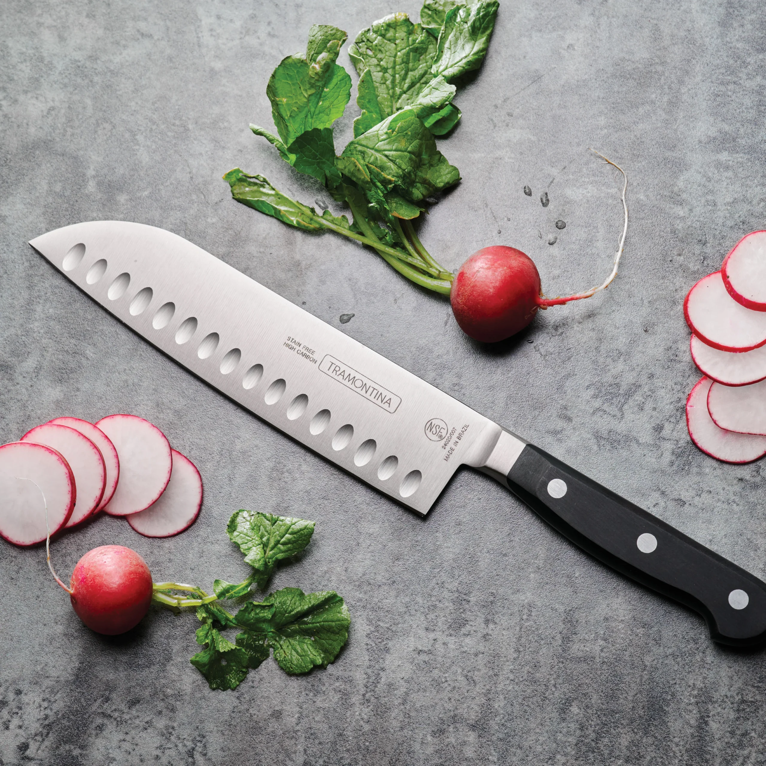 ⁦Professional 7 Inch Forged Santoku Knife⁩ - الصورة ⁦3⁩