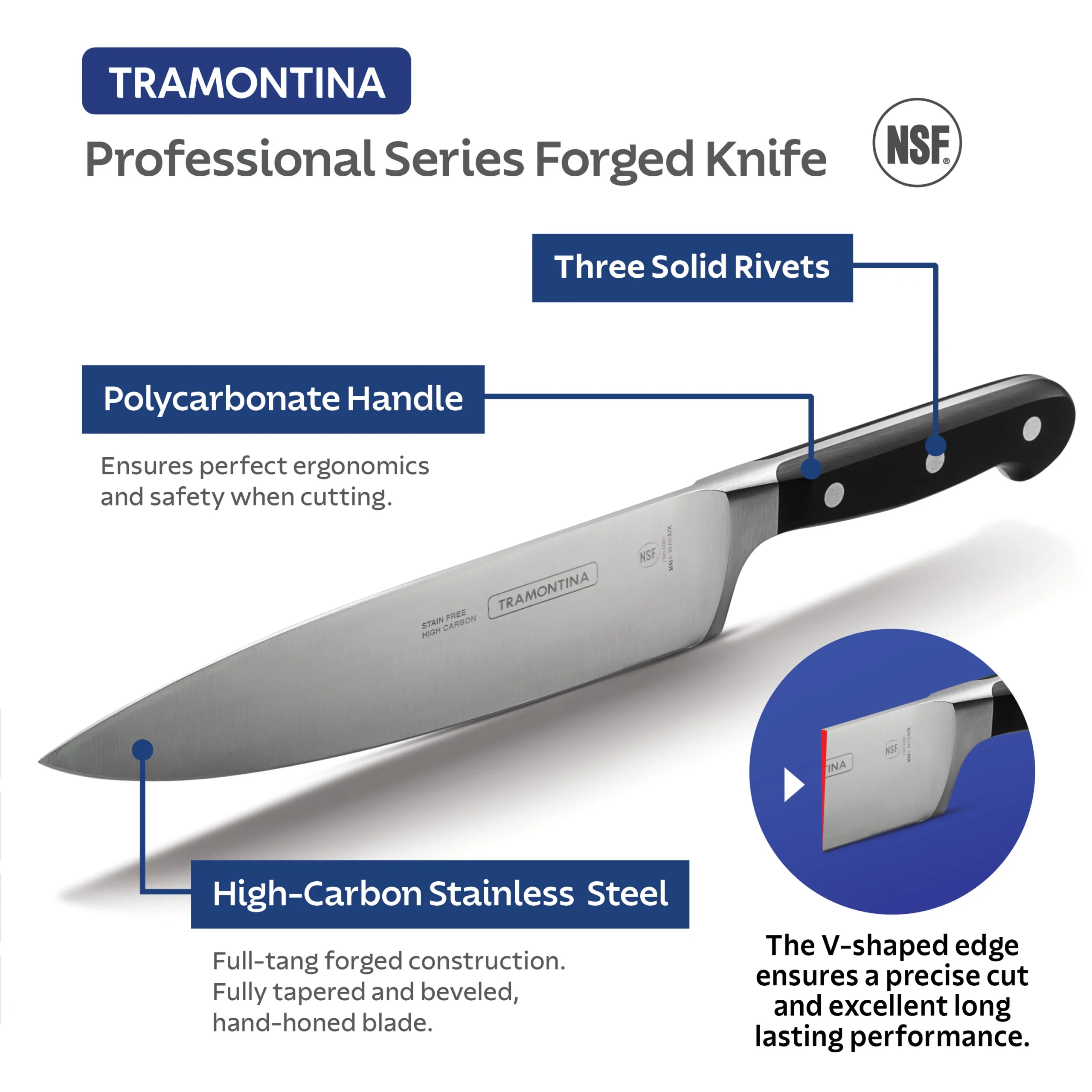 ⁦Professional 7 Piece Forged Knife Block Set⁩ - الصورة ⁦9⁩