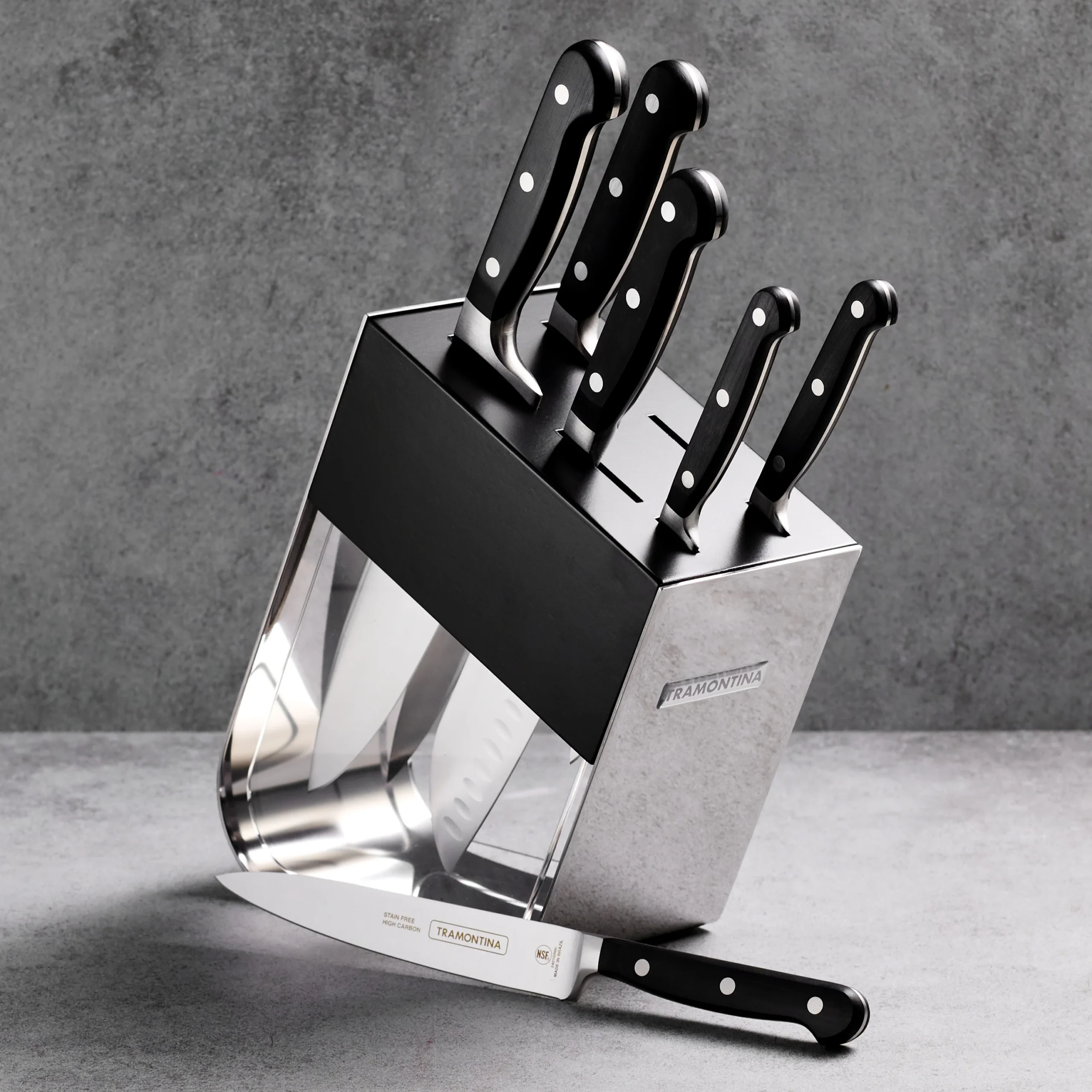 ⁦Professional 7 Piece Forged Knife Block Set⁩ - الصورة ⁦4⁩