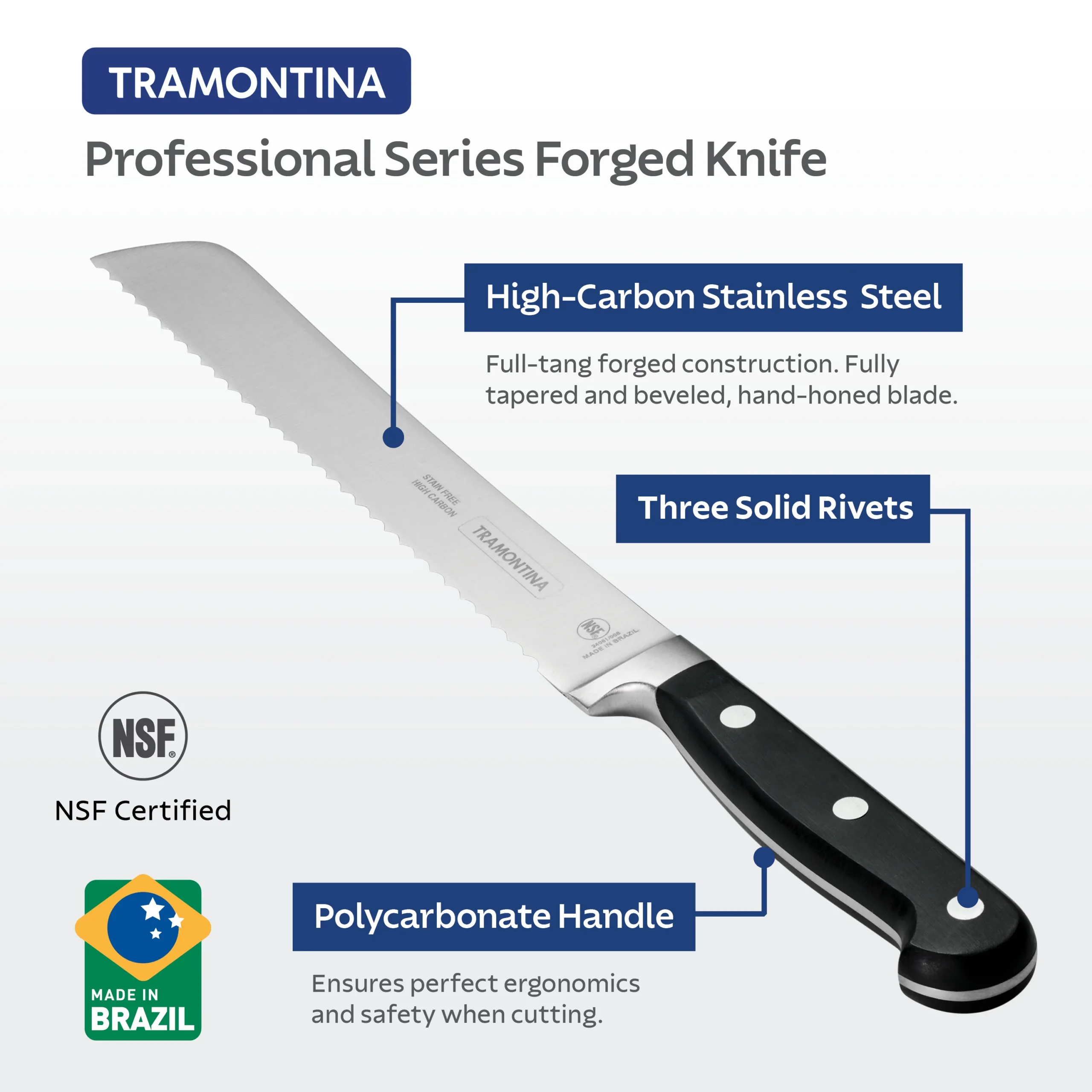 ⁦Professional Forged 8 Inch Bread Knife⁩ - الصورة ⁦8⁩