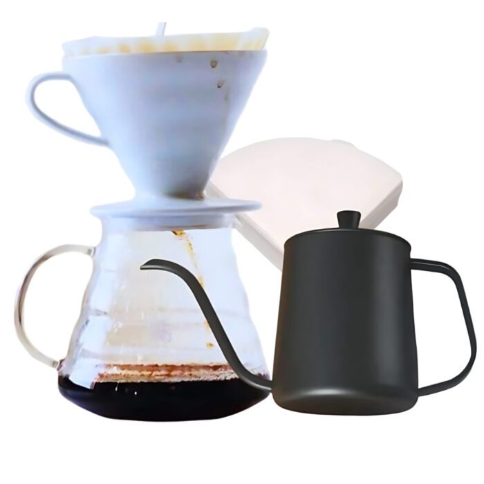 مجموعة V60 ( قمع سيراميك + سيرفر + باكت فلاتر + غلاية ) - الصورة 2