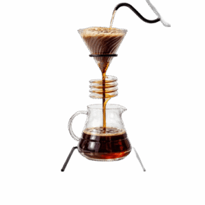 طقم v60 الكيميائي ( قمع كيميائي + سيرفر + استاند معدني )