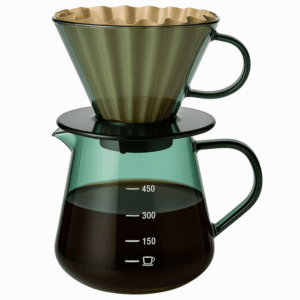 طقم v60 مقاس 02 باللون الأخضر ( قمع + سيرفر )